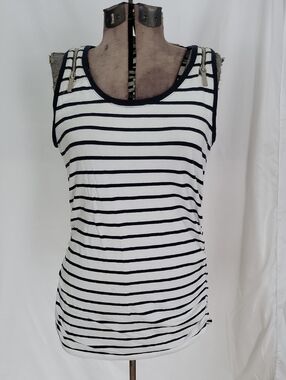 Michael Kors Top, Medium, Blue/White Stripe